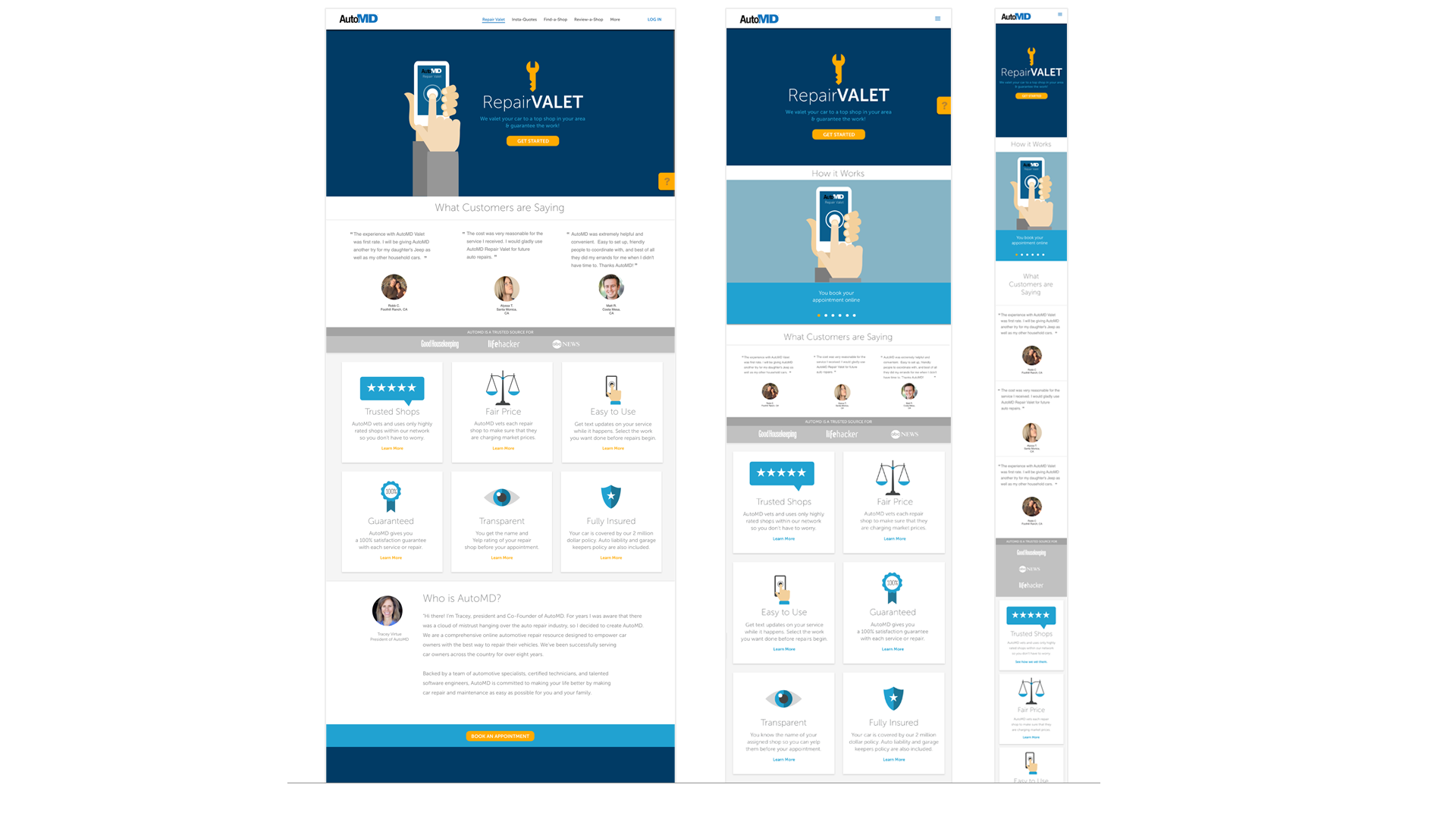Repair Valet User Interface