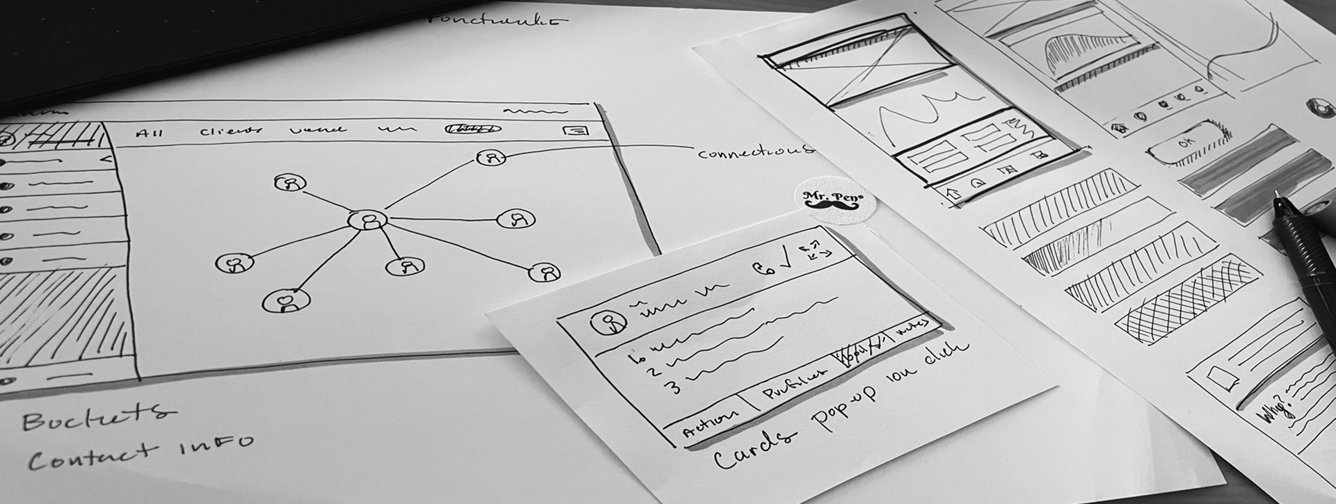 Sketchy wireframes